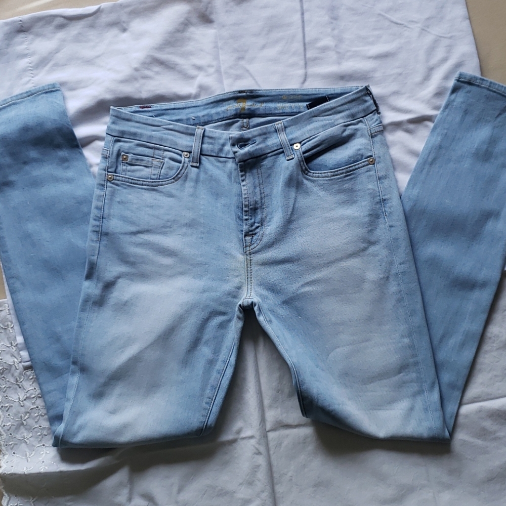 7 for all mankind skinny ankle jeans size 30
